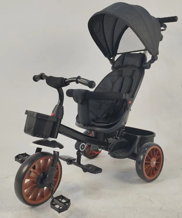 Otroško kolo na pedala s streho s senčnikom